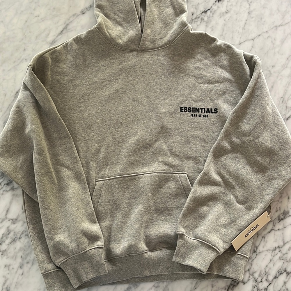 Essentials brand new hoodie with tags- dark oatmeal